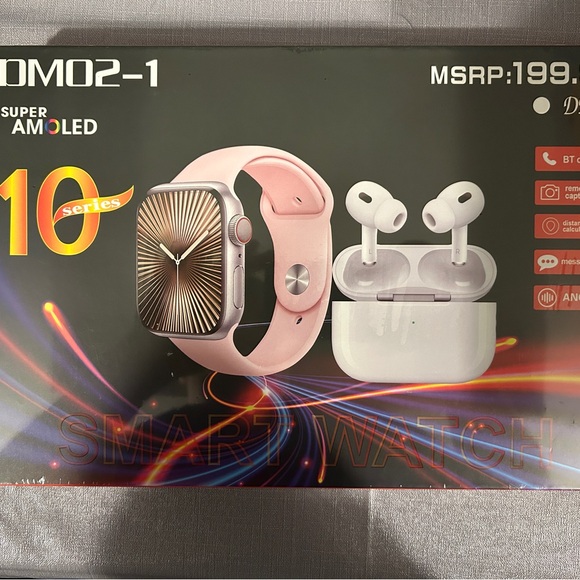 Smartwatch & Earbuds Combo DMESDM-02 Series 10 - Silver